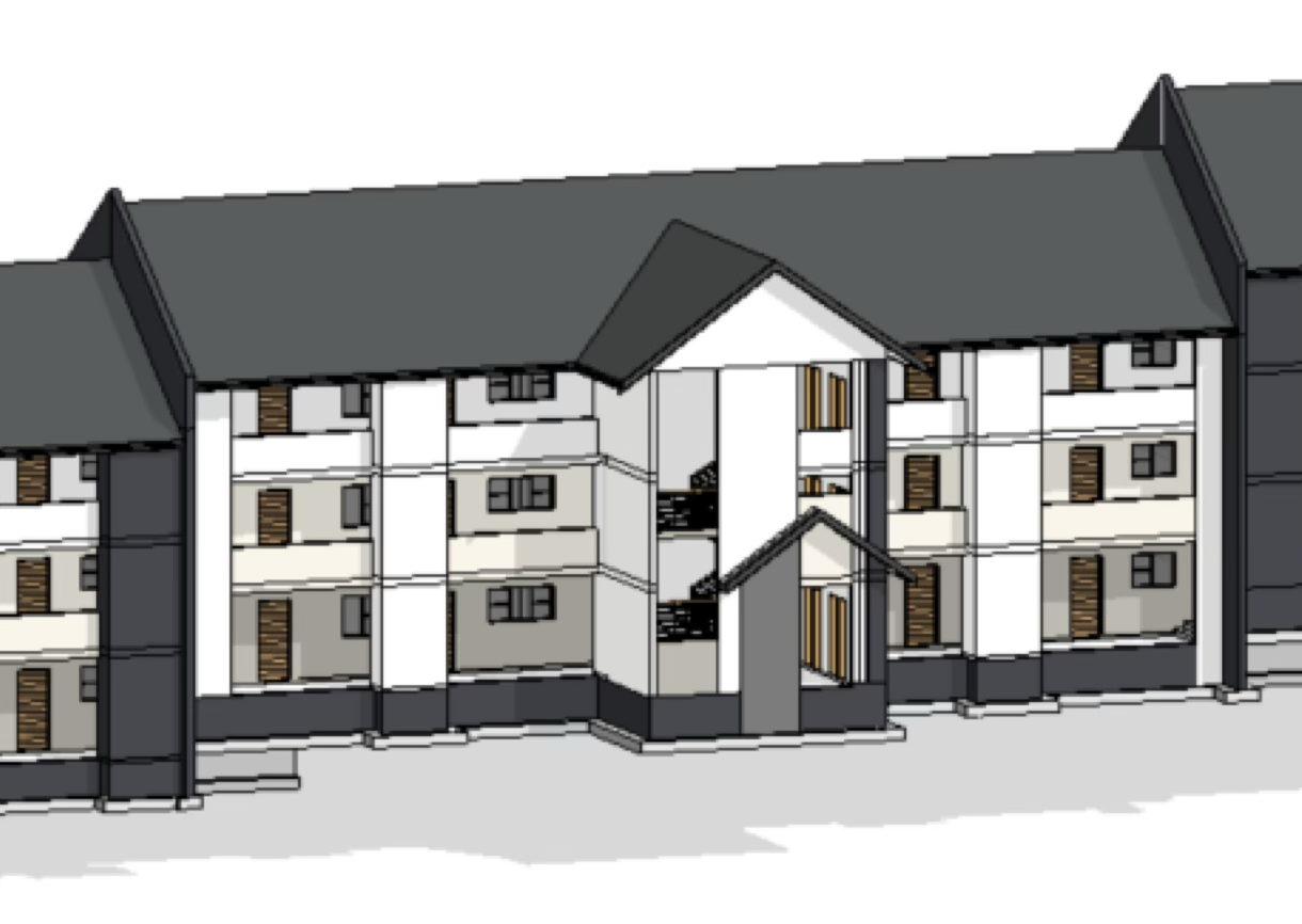 Residential unit side view